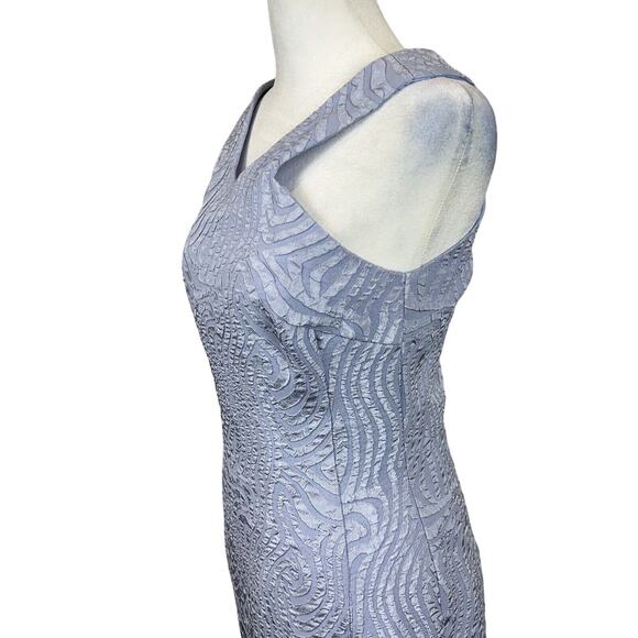 O. Suzanne Dress Women 4 Textured Periwinkle Blue Bodycon Party Gala  Cocktail - Picture 5 of 16